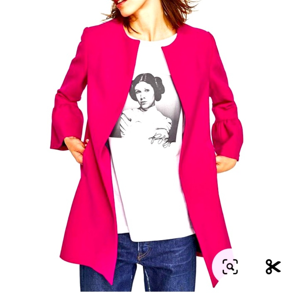Zara mint condition pink duster - S-M